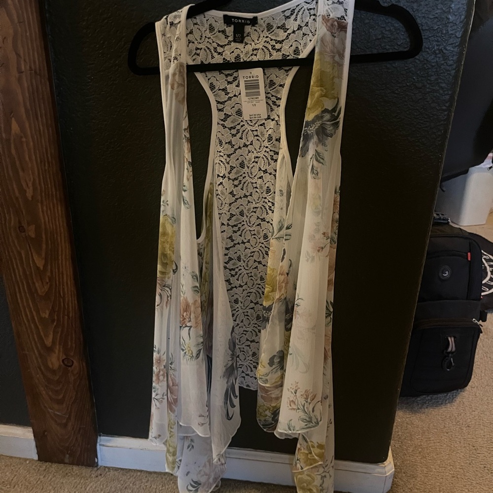 Torrid lace vest